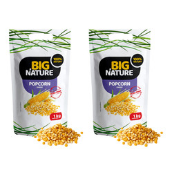 Zestaw: 2x Big Nature Popkorn ziarno 1  kg