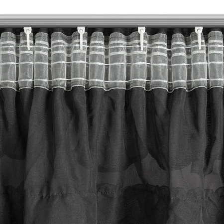 FIRANA GOTOWA AURA NA TAŚMIE 140 X 270 CM CZARNY