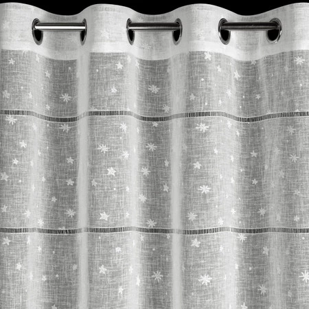 Firana gotowa z motywem świątecznym rozm.: 140 x 250 cm, kolor: biały