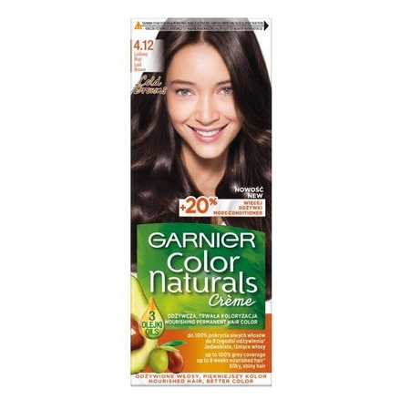 Color Naturals Creme krem koloryzujący do włosów 4.12 Lodowy Brąz
