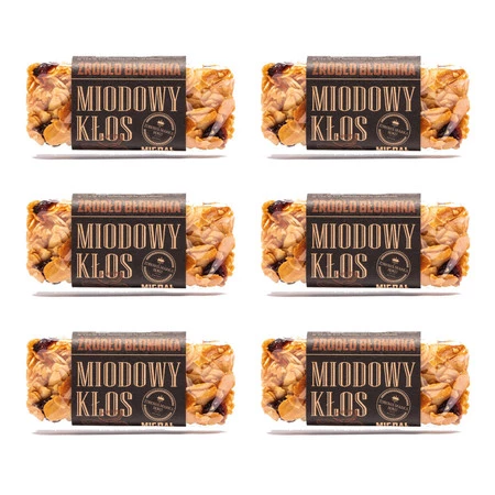 Zestaw 6x Łysoń Baton Miodowy Kłos Migdał 45g