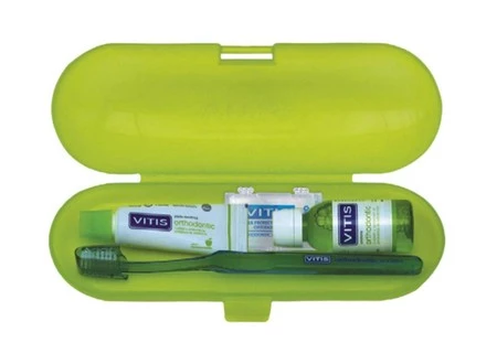 VITIS ORTHO ZESTAW PODRÓZNY kit orthodontic (pasta 15ml, płyn 30ml, wosk, szczoteczka ortho access, interprox conic)