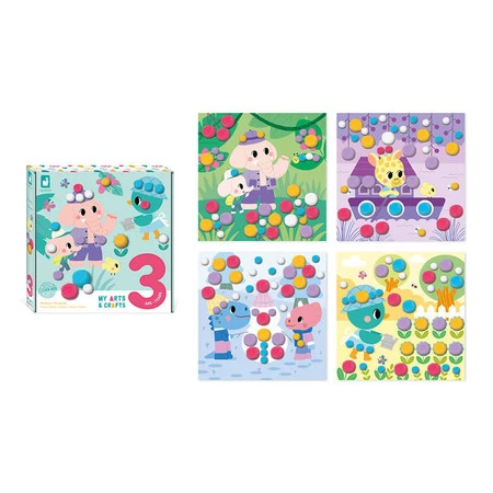 Janod Zestaw kreatywny Pompony My arts & crafts 3+
