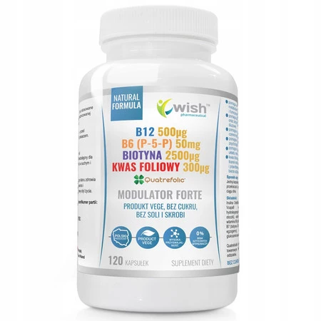 Wish Modulator Forte B12 B6 Biotyna Kwas Foliowy