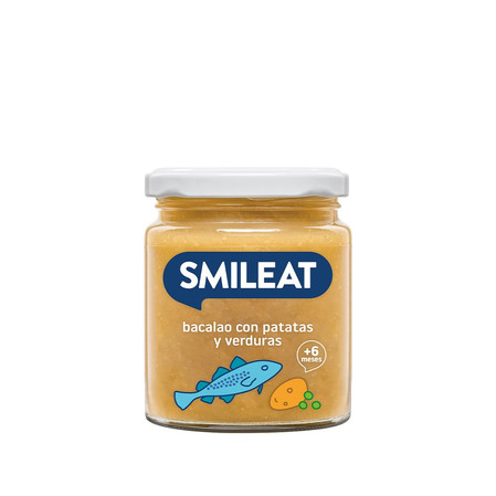 Smileat, Słoiczek z dorszem, BIO ziemniakami i BIO warzywami 6m+, 230g