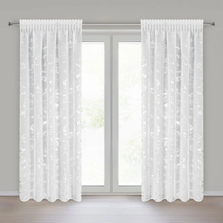 FIRANA GOTOWA ALINA NA TAŚMIE 140 X 270 CM BIAŁY