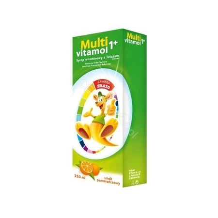 MULTIVITAMOL 1+ Syrop witaminowy z żelazem 250 ml