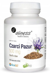 Aliness Czarci Pazur (Devil’s claw) 500 mg x 100 VEGE caps.