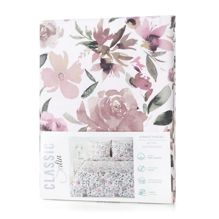 Komplet Pościeli Satynowej Spring 57 220 x 200 cm, Biały