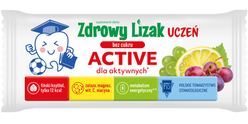 Zdrowy lizak Uczeń bez cukru Active dla aktywnych winogrono-cytryna 1 szt. STARPHARMA