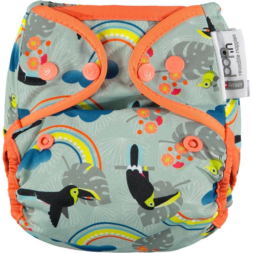 Close, Pop-in pieluszka wielorazowa AIO Z NAPAMI, Toucan