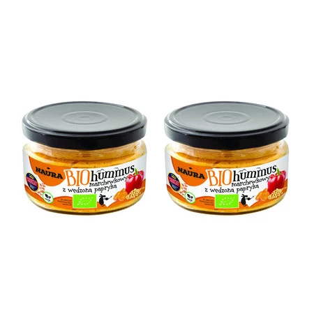 Zestaw 2x Hummus marchewkowy z wędzoną papryką BIO 190 g