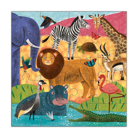 Mudpuppy Puzzle magnetyczne 2w1 Safari & dżungla 20 elementów 4+