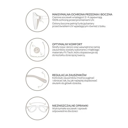 Beaba Okulary przeciwsłoneczne dla dzieci 2-4 lata Happy - Rainbow freeze
