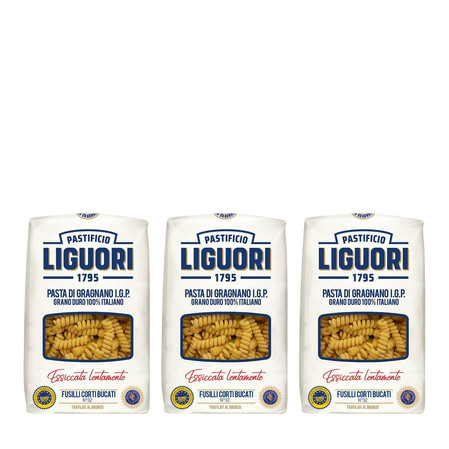 Zestaw: 3x Makaron Liguori IGP Fusilli Corti Bucati 500G