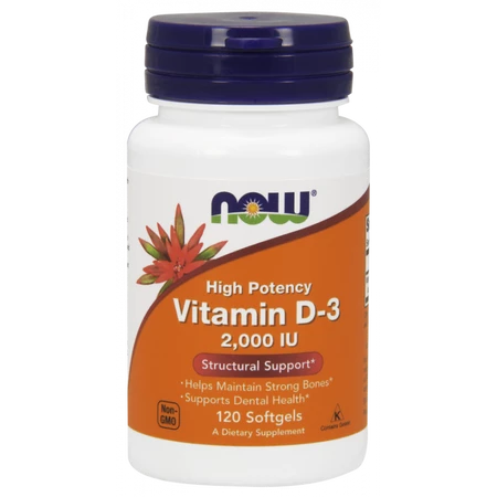 Now - Vitamin D3 2000IU - 120 kaps