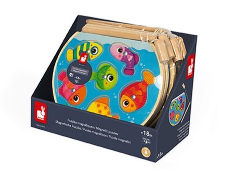 Janod Puzzle z magnesami Szybkie rybki z wędką