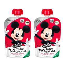 Zestaw: 2x Przecier jabłko- banan- brzoskwinia BIO 100 g Myszka Miki