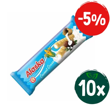 Zestaw: 10x Rurki kukurydziane z kremem kokosowym BEZGL. 18 g