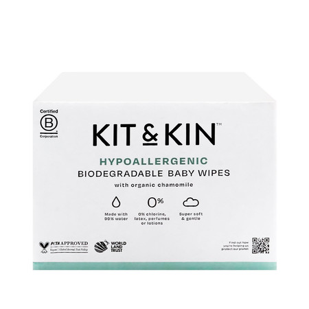 Kit & Kin, Chusteczki nawilżane dla dzieci, 60 szt.