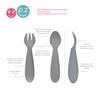 EZPZ Komplet naczyń silikonowych Mini Feeding Set szary