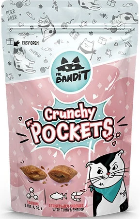MR.BANDIT Crunchy Pockets Tuńczyk Krewetki dla kota 40g
