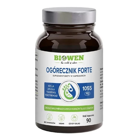 Biowen Ogórecznik Forte olej z nasion 1040 mg - 90 kaps.