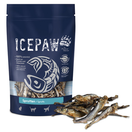  ICEPAW suszone szprotki - przysmak dla kotów (125g)