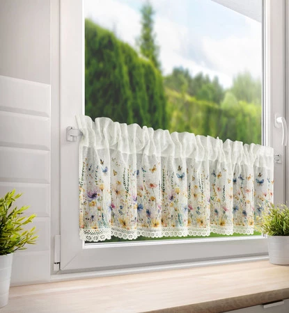 Firana gotowa Rozalie na Taśmie 150 x 30 cm, Biały