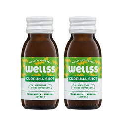 Zestaw: 2x Wellss Shot Kurkuma. Pomarańcza, kurkuma i acerola 60 ml