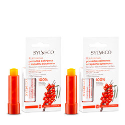 Zestaw: 2x Sylveco − Rokitnikowa pomadka ochronna o zapachu cynamonu − 4,4 g
