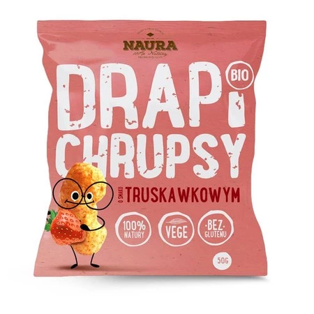 Chrupki o smaku truskawkowym BIO 50 g