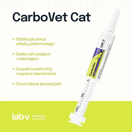 Lab-V CarboVet CAT Preparat o właściwościach odtruwających dla kotów 10ml
