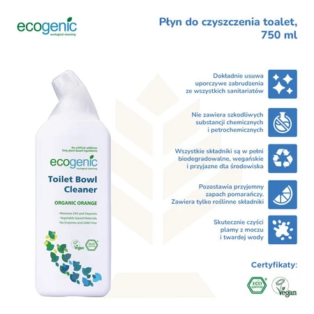 Ecogenic, Płyn do czyszczenia toalet, 750 ml