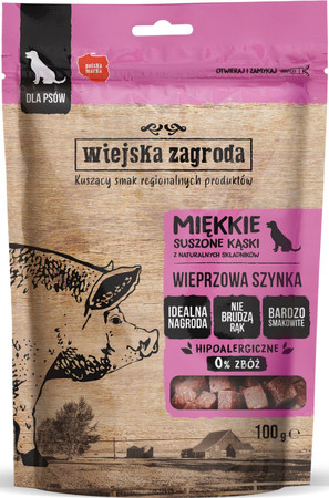 Wiejska Zagroda Wieprzowa Szynka - Przysmak dla psa - 100g