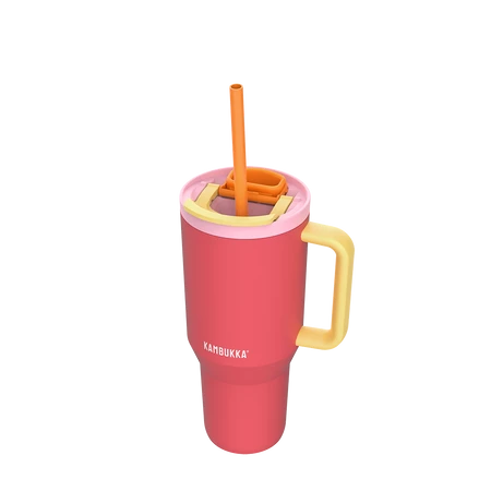 Kambukka Rio kubek termiczny ze słomką 950ml - Pink Papaya 