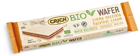 Crich Wafelki z kremem z orzechów laskowych BIO 125 g