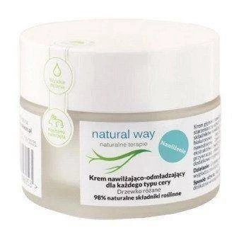 Natural Way, Krem nawilżająco-odmładzający dla każdego typu skóry, 50 ml