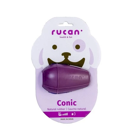 RUCAN CONIC Medium Purple - M, bardzo twarda, fioletowa zabawka na przysmaki dla psa