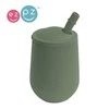 EZPZ Silikonowy kubeczek ze słomką Mini Cup + Straw Training System 120 ml oliwkowy