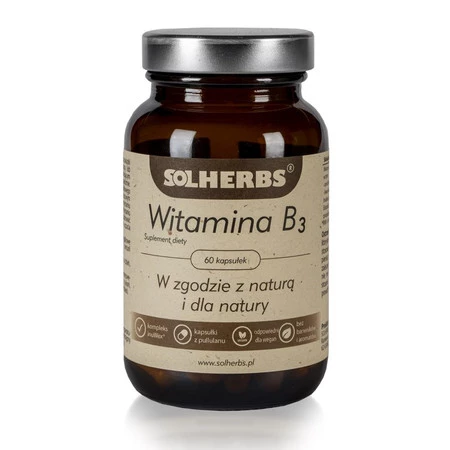 SOLHERBS Witamina B3 500 mg - 60 kaps.