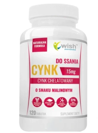 Wish Cynk 15 mg 120 tabletek do ssania