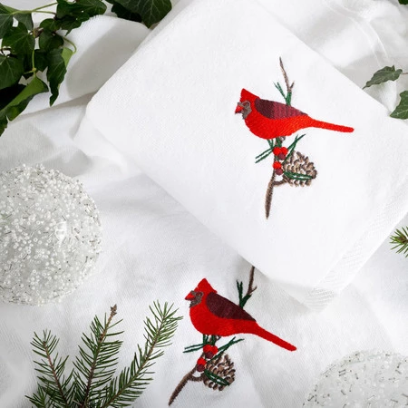 Ręcznik Świateczny Pino 70 x 140 cm, Biały