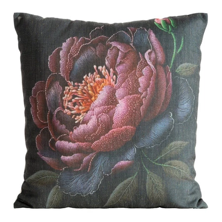 Dekoracyjna poszewka wykonana z tkaniny lnopodobnej szerokość: 45 cm, długość: 45 cm, kolor: czarny