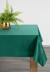 OBRUS VELVET 145 X 180 CM CIEMNOZIELONY