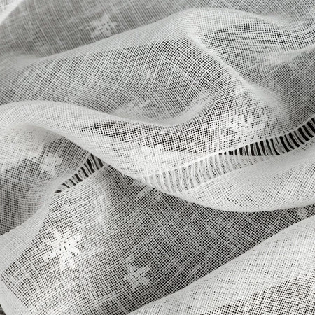 Firana gotowa z motywem świątecznym rozm.: 140 x 250 cm, kolor: biały