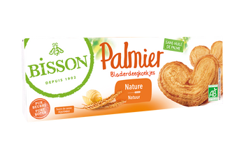 CIASTKA FRANCUSKIE MAŚLANE PALMIERY BIO 100 g - BISSON