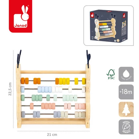 Janod Drewniane liczydlo Gąsienica Sweet Cocoon 18m+