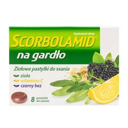 Scorbolamid do sania na gardło 8 tabletek