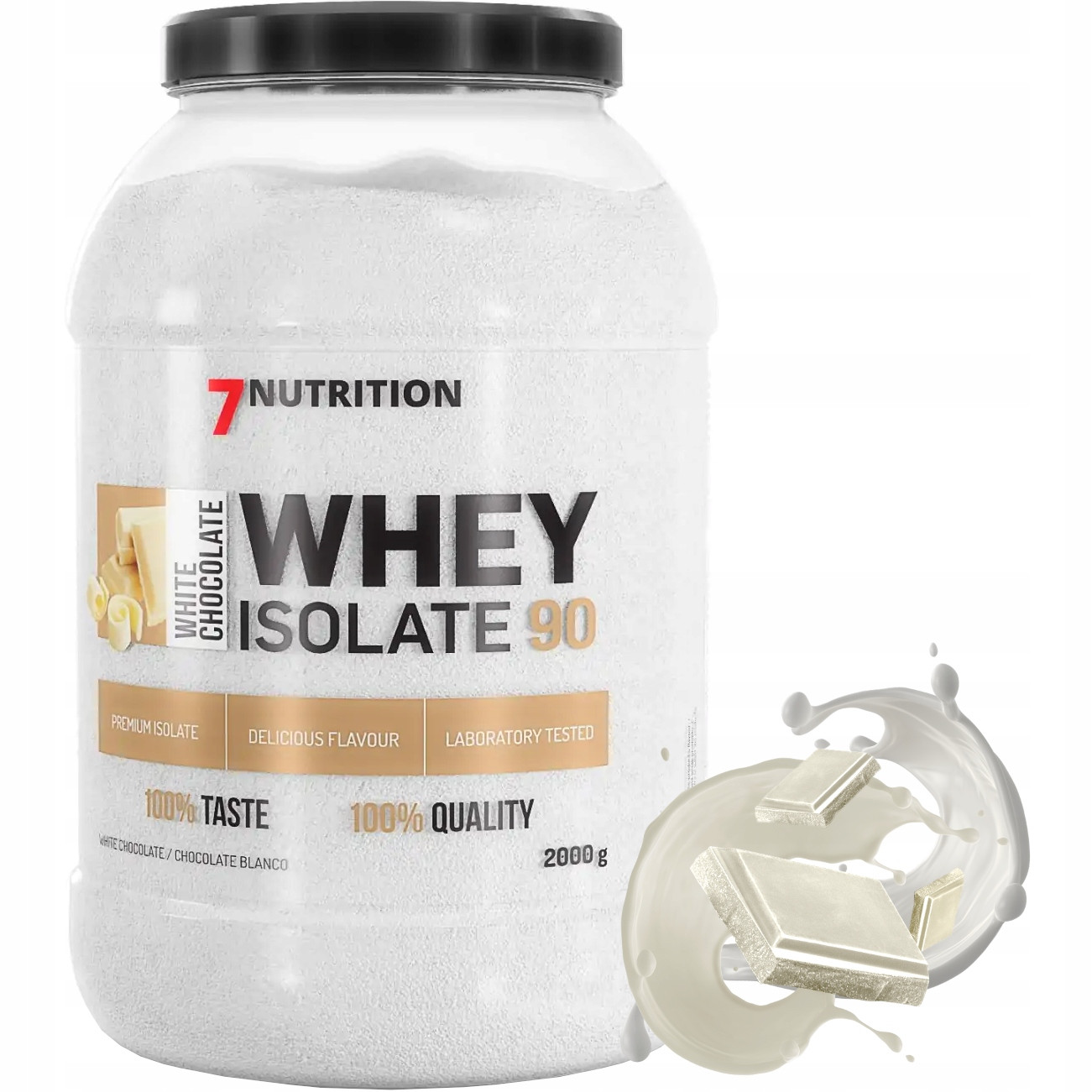 7NUTRITION WHEY ISOLATE 90 odżywka białkowa izolat 2000g smak Biała Czekolada - Nabea.pl